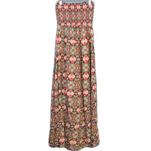 Fire Los Angeles Floral Ruched Strapless Sundress Women's S